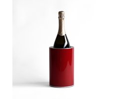 Coolenator Wijnkoeler – Champagnekoeler – Flessenkoeler met Uniek Uitneembaar Vrieselement – Hoogwaardig Aluminium – Ruby Red
