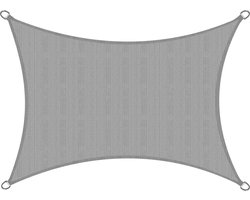 CoolHome schaduwdoek -Water en Wind Doorlatend - schaduwdoek rechthoek - Schaduwdoek 2 x 3 - Grijs