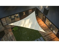 CoolHome Schaduwdoek Waterdicht - Waterdicht Schaduwdoek Driehoek- Schaduwdoek 3.6 x 3.6 x 3.6 meter - Creme