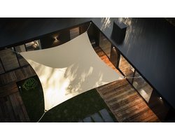 CoolHome Schaduwdoek Waterdicht - Waterdicht Schaduwdoek Vierkant- Schaduwdoek 3.6 x 3.6 meter -Creme