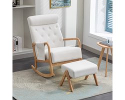 Coolmore woonkamer comfortabele schommelstoel met Ottoman