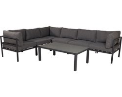 Copacabana tuin salontafel zwart glas.