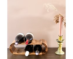 Copain de Vin™ Élégance Acacia - wijnrek - wijnrek hout - Wijnaccessoires - Wijncadeau