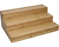 Copco 3-tier opbergkast van bamboe, voor thuis en kantoor, bruin