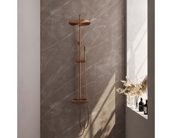 Copper Edition thermostatische regendouche SET 03 - 30 cm douchekop - koper geborsteld PVD