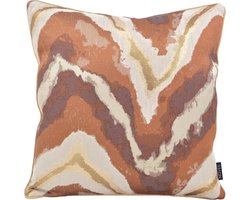 Copper Wave Kussenhoes | Jacquard / Polyester | 45 x 45 cm | Koper / Bruin