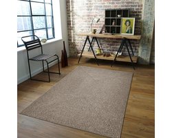 Corda Buitenkleed - Gevlochten - Handgemaakt - In & Outdoor Vloerkleed - Weerbestendig - Beige