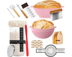 Core® Zuurdesem Starter Set - Zuurdesem - Zuurdesem Starterset - 25D x 23B x 12H centimeter - Ideaal voor Beginners - Roze - 25cm x 23cm x 12cm;1.5 kg