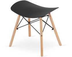 CORFU Design Kruk – Zwart – Scandinavisch Design – Beukenhouten Poten – Ergonomisch & Lichtgewicht – Voor Keuken, Hal en Studio