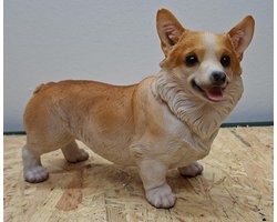 Corgi Welsh Beeld - 18cm hoog - polyresin - polystone - Decoratie - Woonaccessoires - Beeld