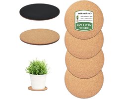 Cork Plant Mat - Set van 3 Grote Onderzetters voor Kamerplanten - 8 Inch - Indoor en Outdoor Gebruik - Bloempotten - DIY Knutselen