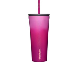 Corkcicle Cold Cup 700ml-Ombre Unicorn Kiss-Thermosfles-Drinkbeker-met rietje-Go to drinkbeker-30oz- Spill proof