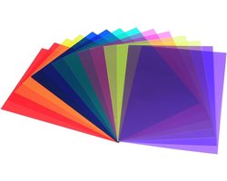 Correctiegel lichtfilter 12 stuks A4 gekleurde transparante vellen voor fotografie en podiumeffecten