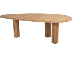 Corsica dining tuintafel 240x130xH75 cm kiezelvorm teak 4 Seasons Outdoor