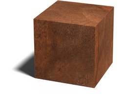 Cortenstaal sokkel - Ohio - 40 x 40 x 40 cm - Vierkant - MySteel