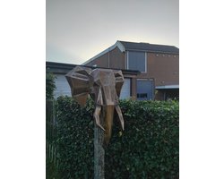 Cortenstaal Wanddecoratie Handgemaakt Olifant