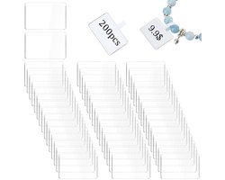 Cosensi - Dailygoods - 200 Stuks Transparante Plastic Rekken Tags voor Retail