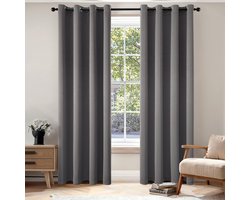 Cosensi - Dailygoods - Set van 2 Verduisteringsgordijnen met Oogjes voor Slaapkamer en Woonkamer