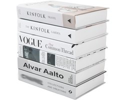 Cosensi - Decoratieve Faux Boeken - Set van 6 - Elegante Afwerking - Moderne Styling - Voor Woondecoratie - Verfijnde Sfeer - Geschikt voor Thuis