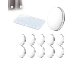 Cosensi - Douchegordijngewichten 10 stuks, magnetisch, wit, 4 cm - Sterke verzwaring voor douchegordijnen, ramen en tafelkleden - Weerbestendige magneten