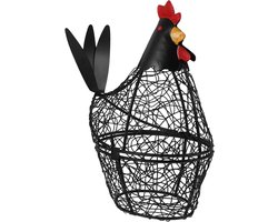 Cosensi - Eiermand van Smeedijzer voor Thuis - Multifunctionele Opbergmand met Gaasdraad - Kippenmand - Voedselmand - Decoratieve Eiermand