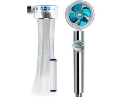 Cosensi - Handdouche voor hoge druk met 360 graden draaibare kop en waterbesparende functie - Blauw(Filterelement PP-katoen)