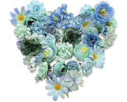 Cosensi - Kunstbloemen voor knutselen en decoratie - DIY bloemdecoratie voor bruiloft - 43 stuks