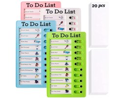 Cosensi - Memo Checklist Signs - To Do List - Herbruikbaar en afneembaar - Portable formaat - Checklist borden - Geschikt voor planning en leren - ...