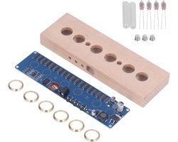 Cosensi - Nixie Tube Klok Assemblage Kit - Vintage Doe-het-zelf Uurwerk met Multi Kleuren - Retro Home Decor - 24 Uur IN14 Buis Klok.