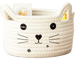 Cosensi - Opbergmand Katoenweefsel - Kattenopbergdoos - Wasmand - Gevlochten Kinderkat - Handdoeken - Dekens - Speelgoed - Kleding