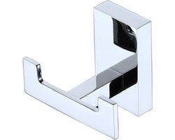 Cosensi - Robe haak voor jassen en handdoeken, dubbel, muur gemonteerd, messing, badkamer accessoires.