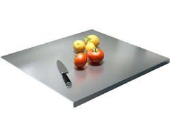 Cosensi - Snijplank - Snijplank 50 x 40 cm - Ideaal voor Koken en Bakken - Zilver - Keukenaccessoire - Voor de Thuischef