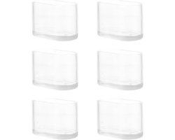 Cosensi - Stoelvoetbeschermers van siliconen - Set van ovale doppen - Geschikt voor meubelpoten - Transparant - 20 x 40 mm - Barkruk - Meubelbescherming