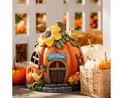 Cosensi - Tuinbeeld Tuindecoratie voor Buiten met Feeënhuis en Tuinverlichting