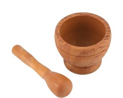 Cosensi - Vijzel en Stamper Set voor Guacamole, Salsa, Pesto - Houten Keukengereedschap