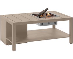 Cosi Cosiflow Straight Sandy Beige Vuurtafel - 120 x 80 x 50 cm - Hoge warmteopbrengst - Echte sfeermaker