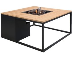 Cosi Cosiloft 100 Vuurtafel Black Frame / Teak Top 100 x 100 cm