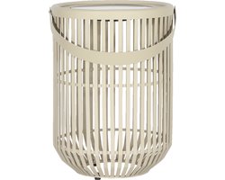 Cosi Cosimira Flare Sandy Beige Lantaarn - Sfeervolle tuinverlichting - Uitneembaar zonnepaneel - Afmeting: ø 32 x 44 cm