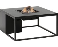 Cosi Fires - Vuurtafel Cosiloft Black / Alu top (100 cm) - Vuurtafels - Aluminium - Zwart