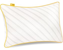 Cosi Home Luxe Traagschuim Hoofdkussen met Bamboe Kussenhoe 71x45cm, Verkoelende Gelvulling en Verstelbare Hoogte - Ademend en Machinewasbaar Kussen voor Zijslapers, Rugslapers, Buikslapers