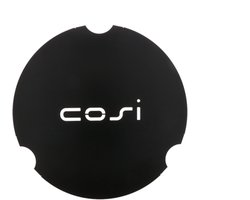 Cosi table plate round L - Zwart - Coverplate glass set
