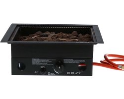 Cosiburner Square Black - Cosi inbouwbrander vierkant - 40x40x16,5 cm - Zwart