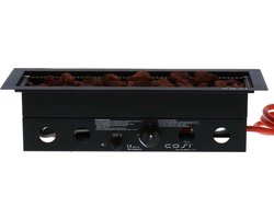 Cosiburner Straight Black - Cosi inbouwbrander - 60x22x16,5 cm - Zwart