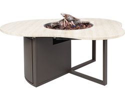 Cosiloft Novi Espresso Brown / Stone Look Vuurtafel