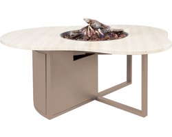 Cosiloft Novi Sandy Beige / Stone Look Vuurtafel -