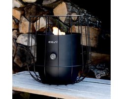 Cosiscoop Basket Black Gaslantaarn - Unieke sfeermaker - Voor binnen en buiten - Brand 5 tot 6 uur op een gascartouche