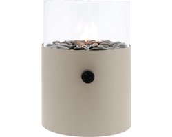 Cosiscoop XL Taupe Gaslantaarn - Unieke sfeermaker - Voor binnen en buiten - Brand 5 tot 6 uur op een gascartouche