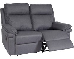 Cosmo Casa 2 - zits bioscoopstoel - relaxstoel - TV-stoel - Bank- Armleuning - Ligfunctie - no - sag vering - Stof/textiel - Donkergrijs