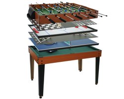 Cosmo Casa 7 in 1 Speeltafel - Spellentafel - Voetbaltafel - Biljarttafel - Airhockey Tafel - Tafeltennis Tafel - Schaaktafel - Bowltafel - Multifunctioneel