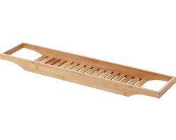 Cosmo Casa Badkuipkussen - Badkuipplank Badbrug Badkuipbord Badkuiprek - Bamboe 5x67x15cm